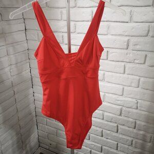 NWT Accessorize London Ladies Size 4 Salmon Colored 1 Piece Bathing Suit